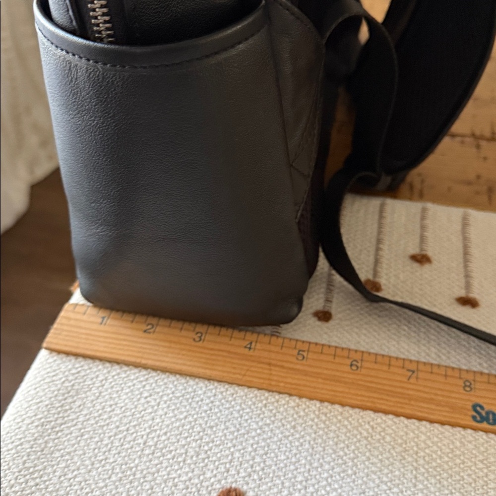 Black Leather Backpack by Bison Denim - Picture 7 of 7